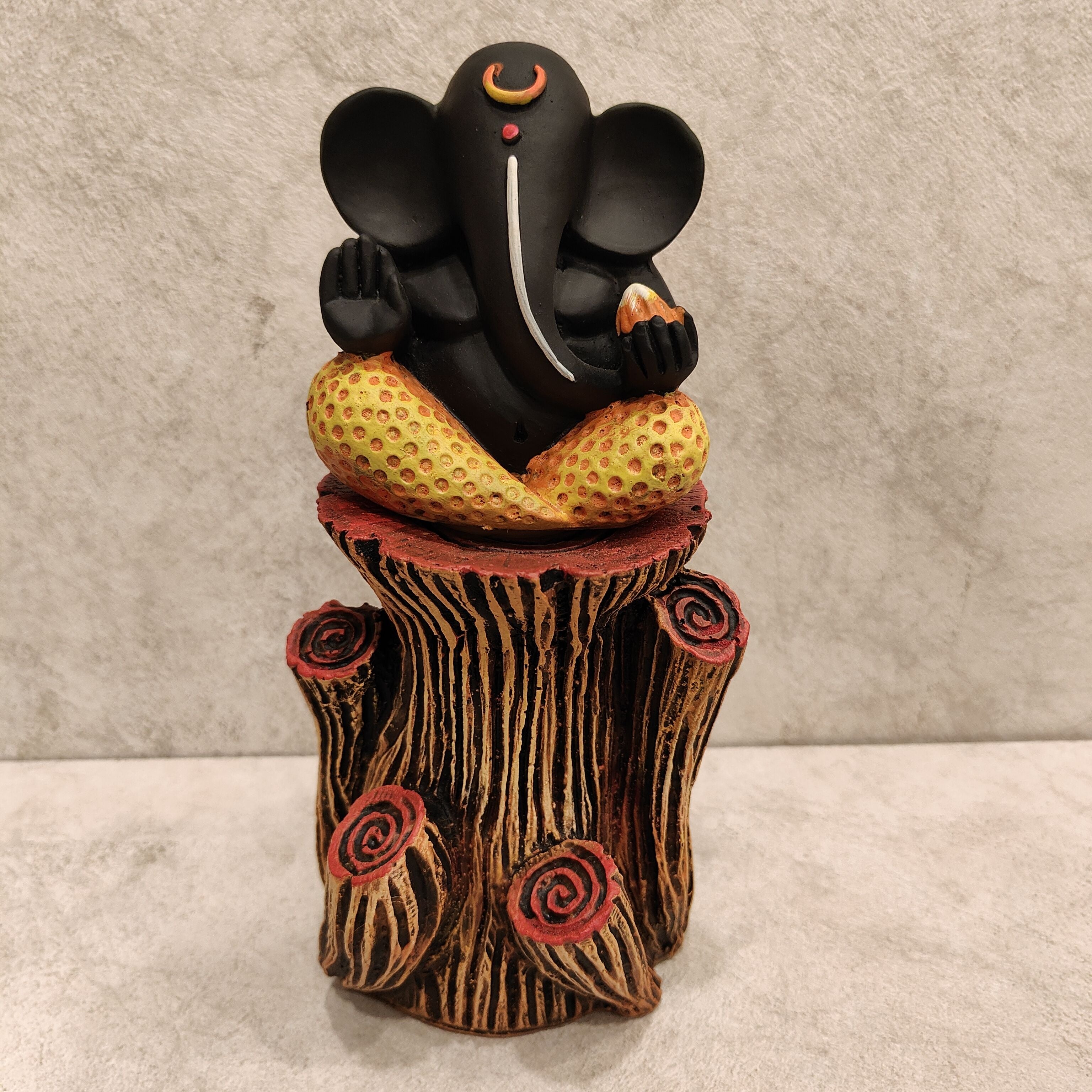 Ganesh wooden Log Base
