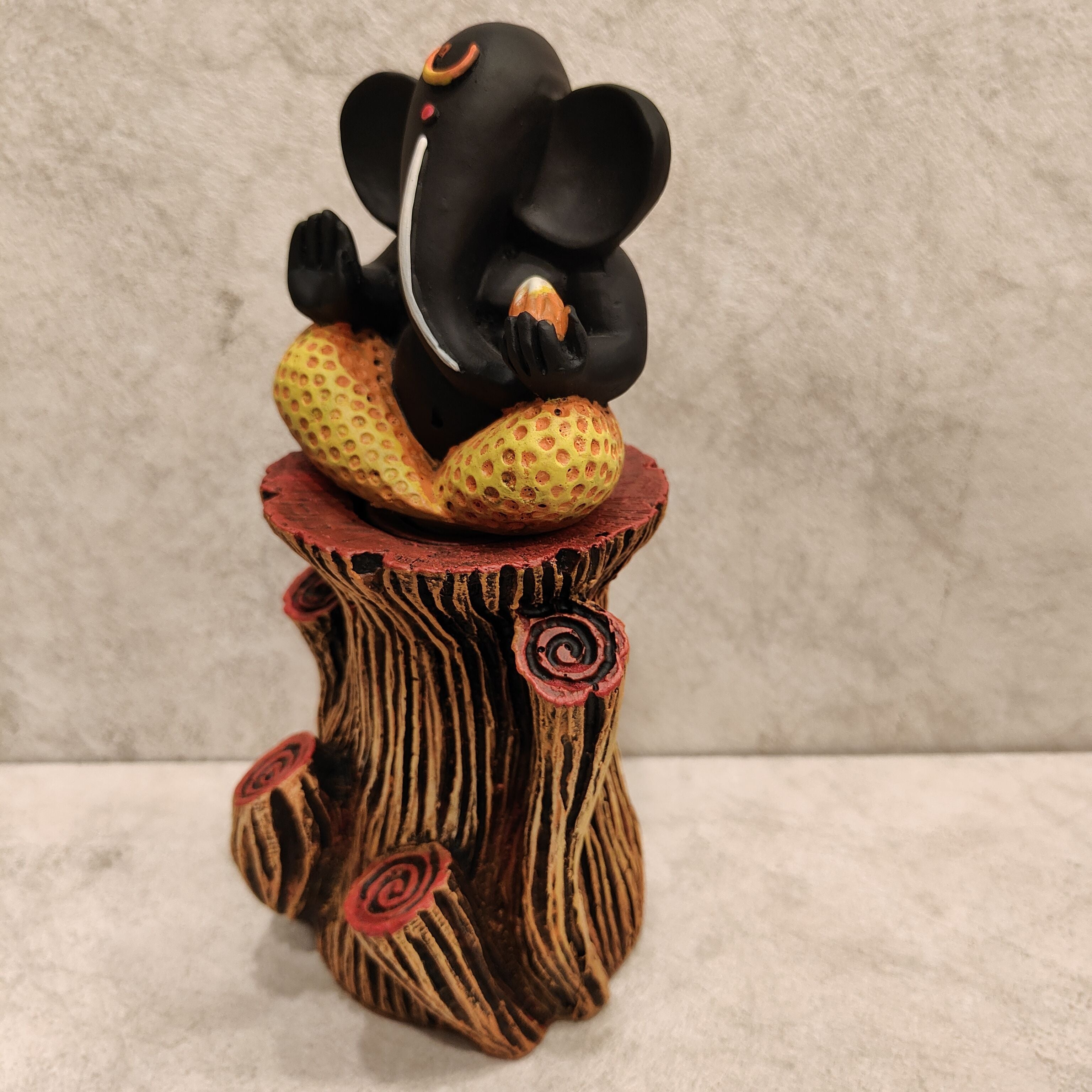 Ganesh wooden Log Base