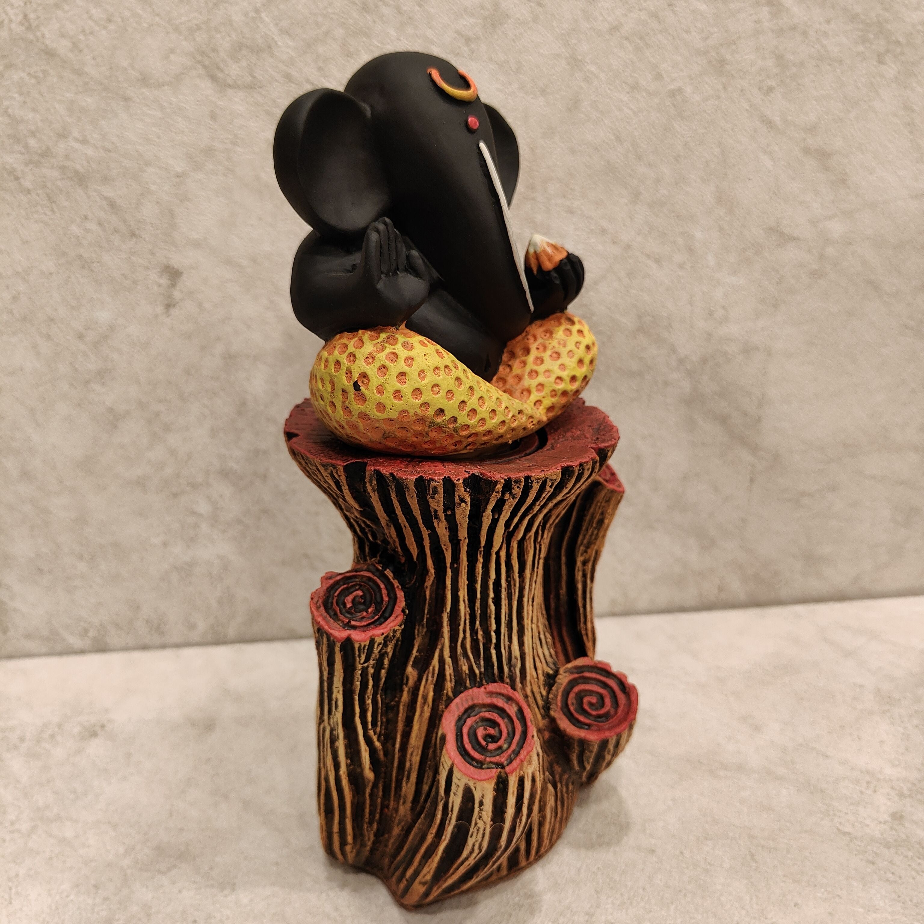 Ganesh wooden Log Base