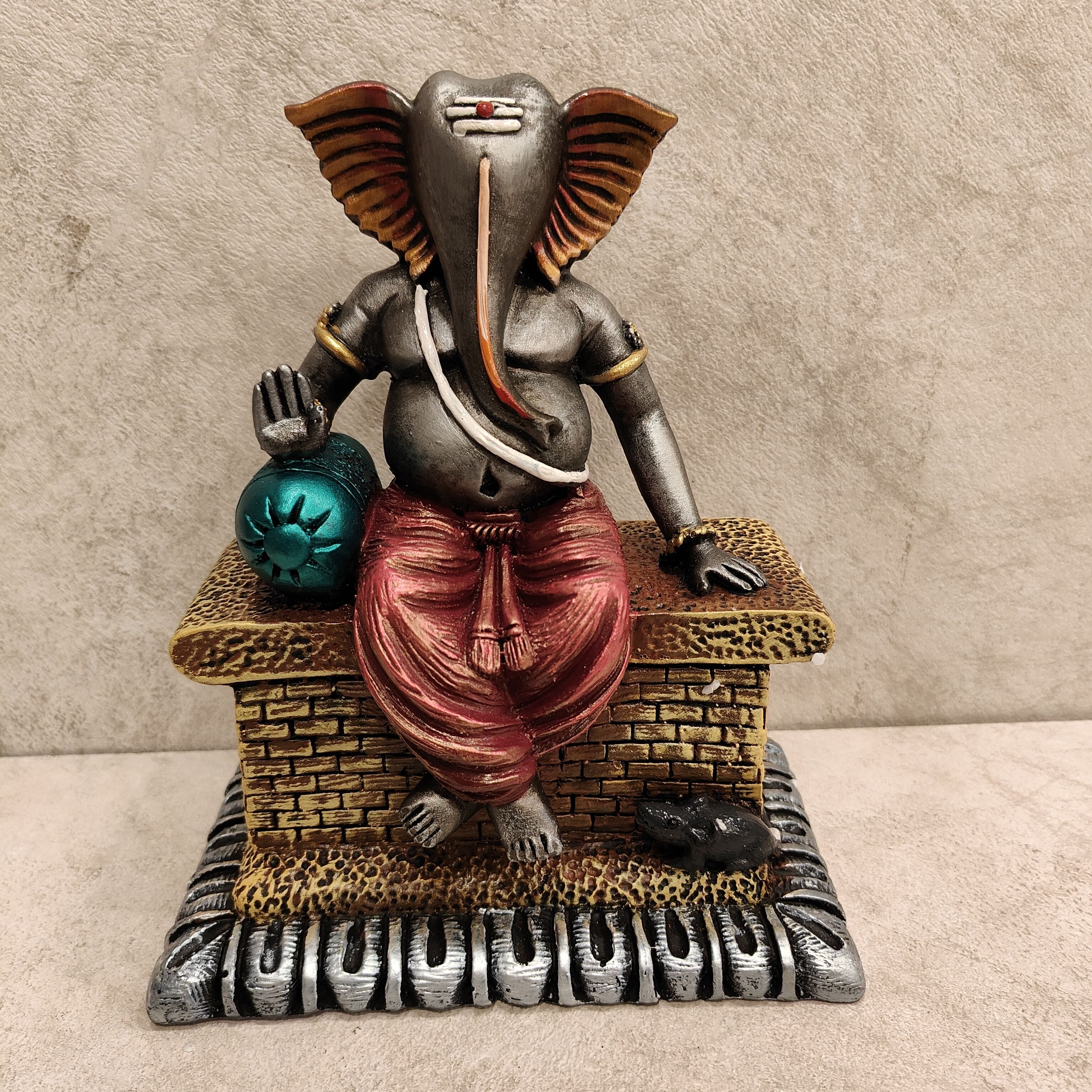 Silver Grey Ganesh Bolster Medium