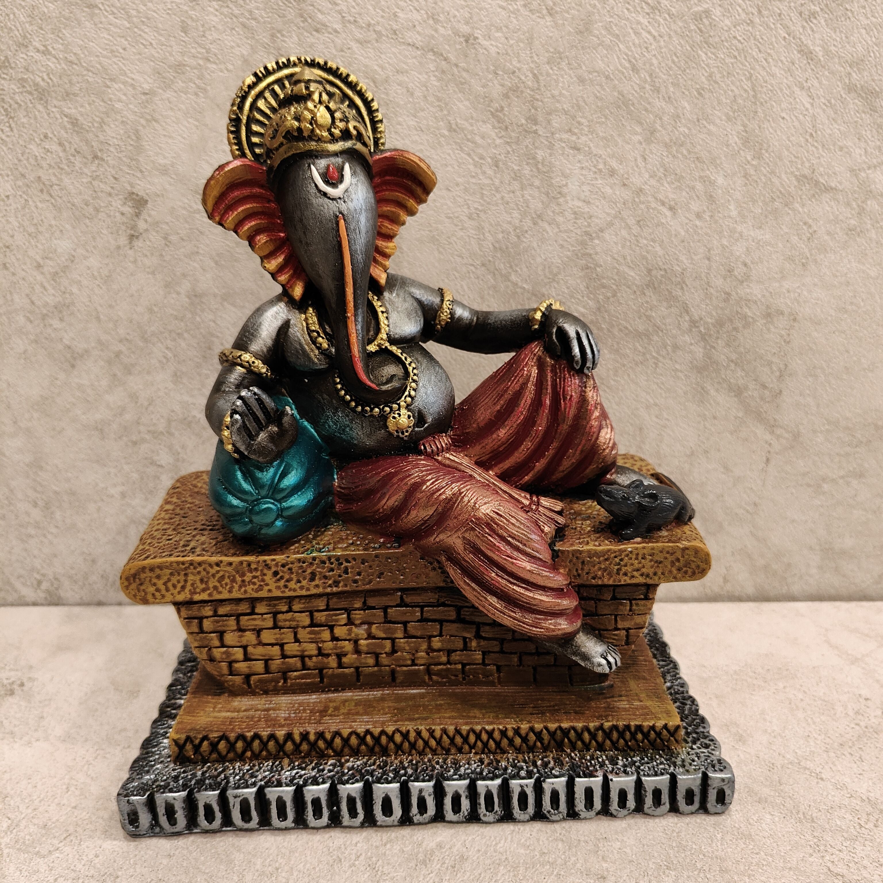 Silver Grey Ganesh Bolster Medium