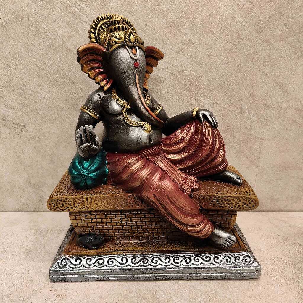 Silver Grey Ganesh Bolster Big