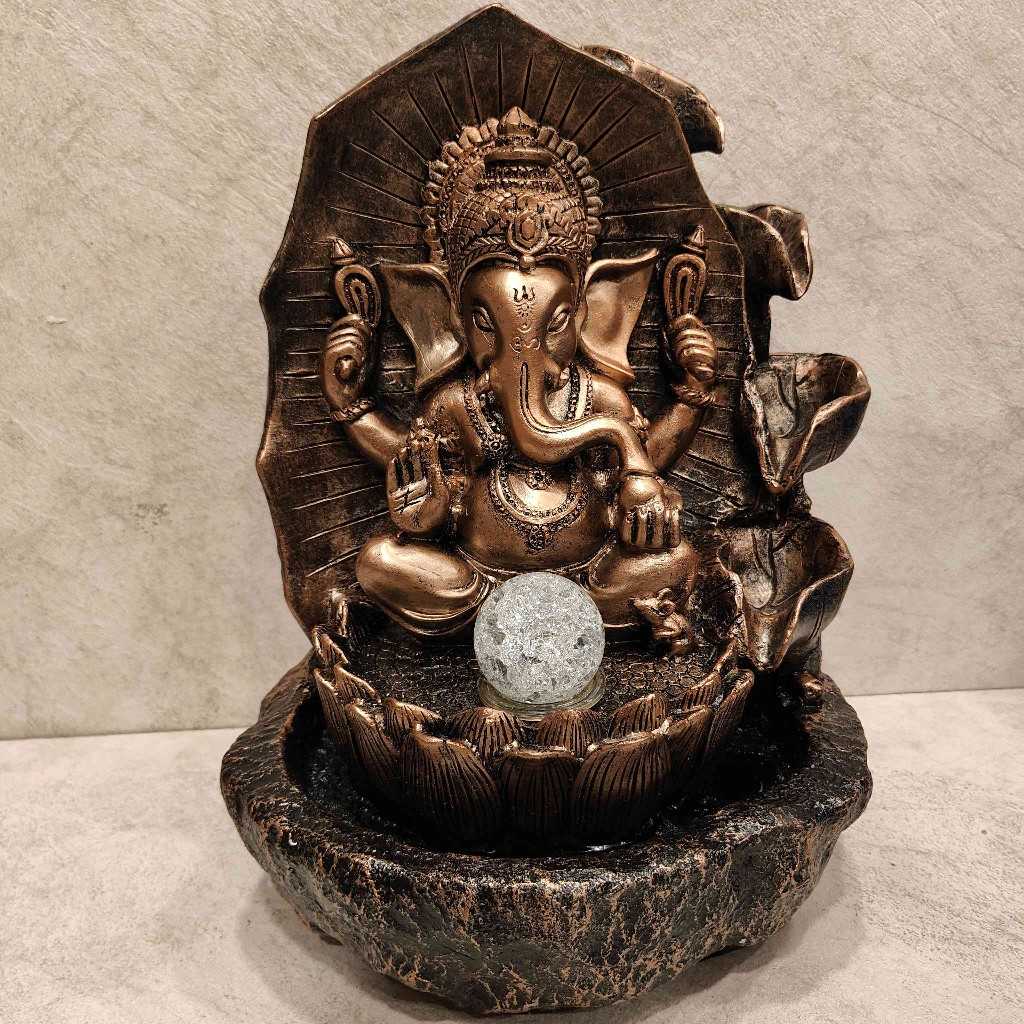 Ganesh Fountain Copper Antique Big
