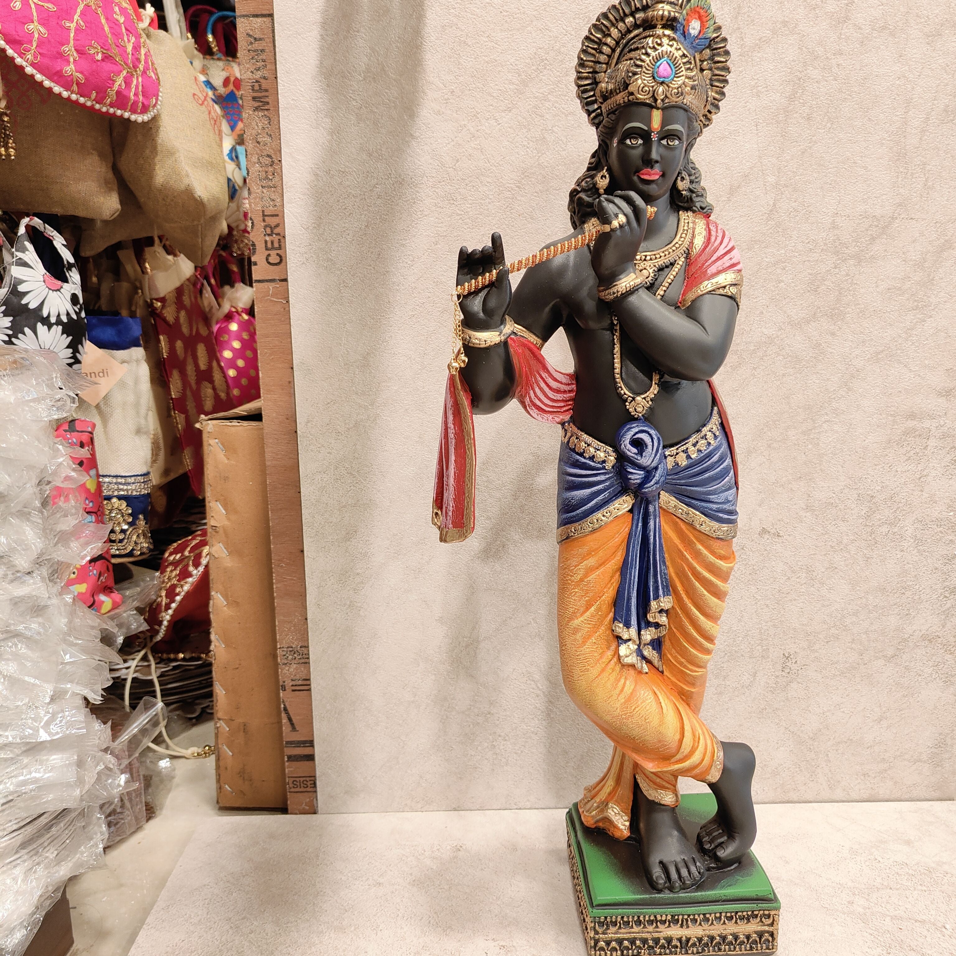 Krishna Standing Big Orange Black