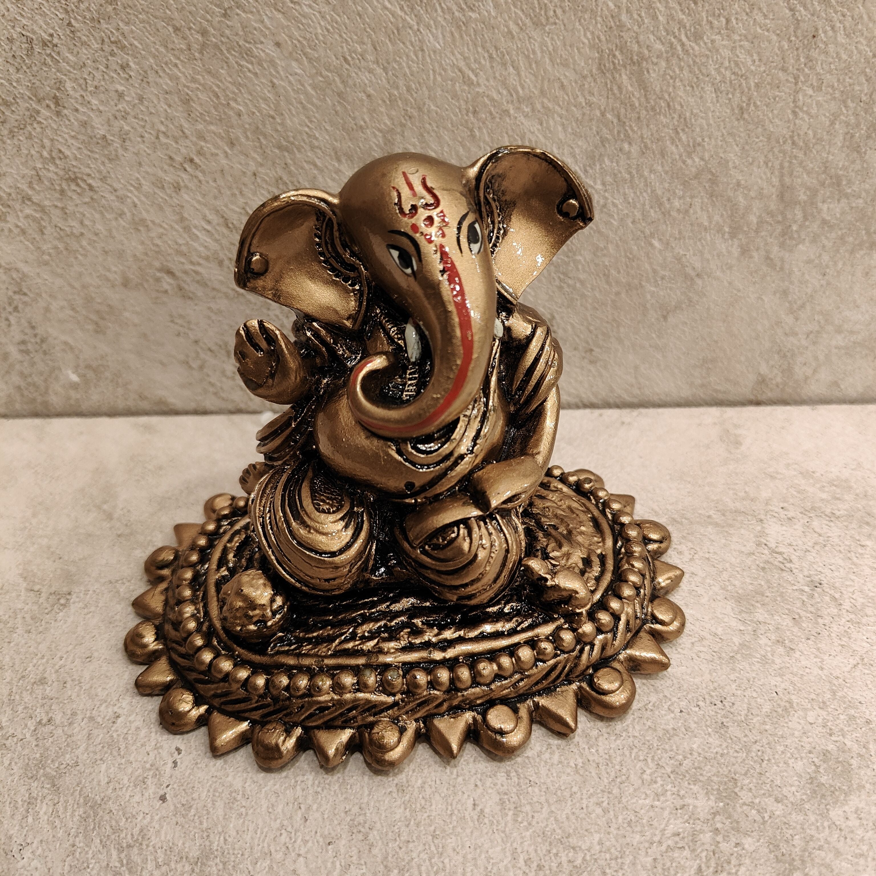 Golden Ganesh Oval Base