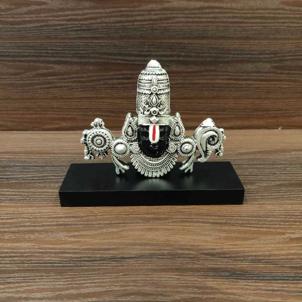 Silver Antiq Balaji Face Stand Small