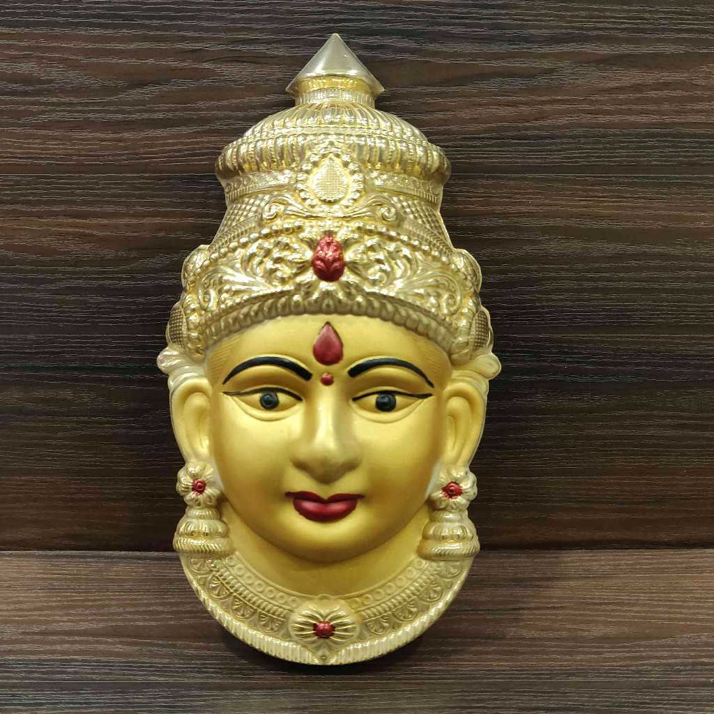 Brass Lakshmi Face Matt 7.5 Inch