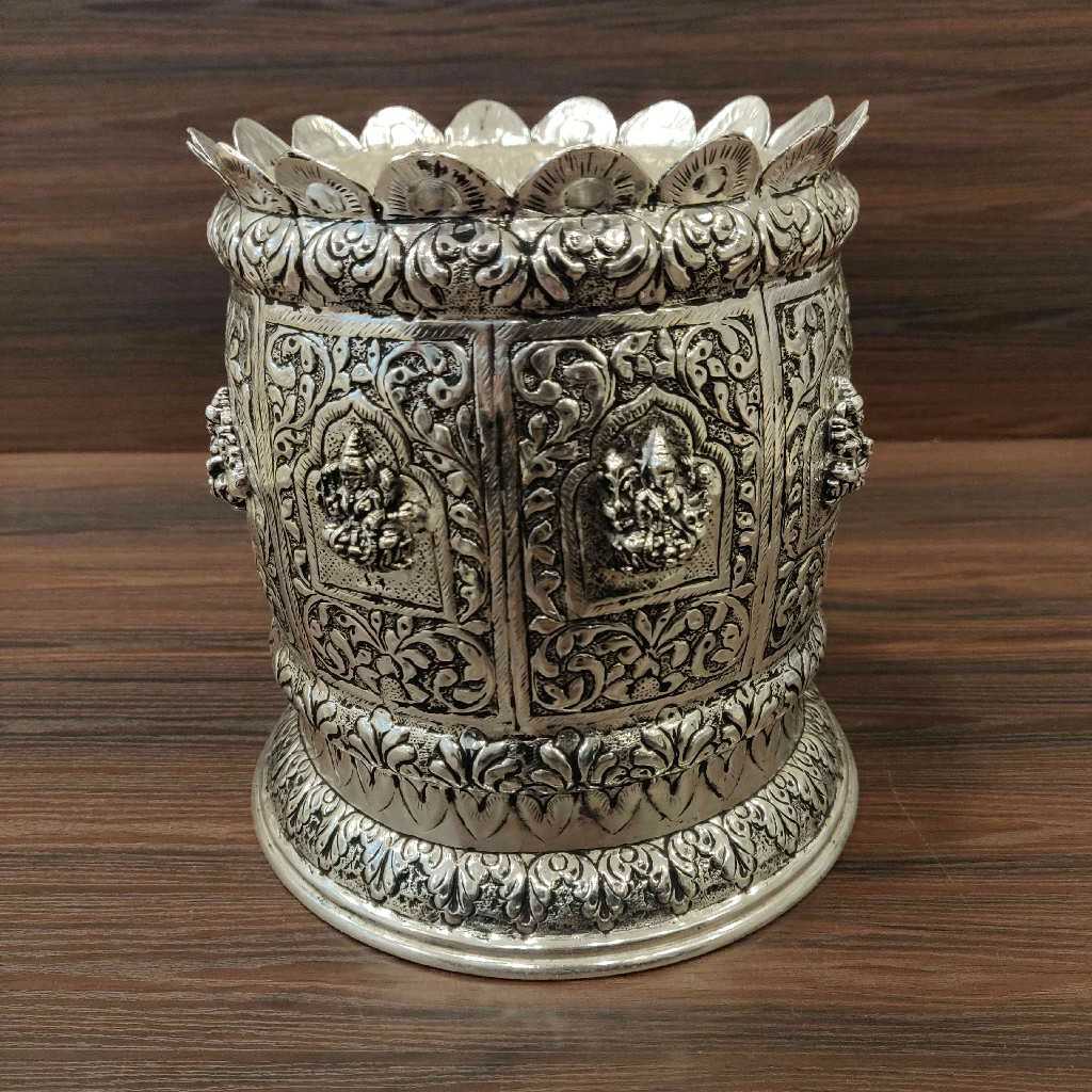 GS Antiq Tulsi PotAstalakshmi Round 7 Inch