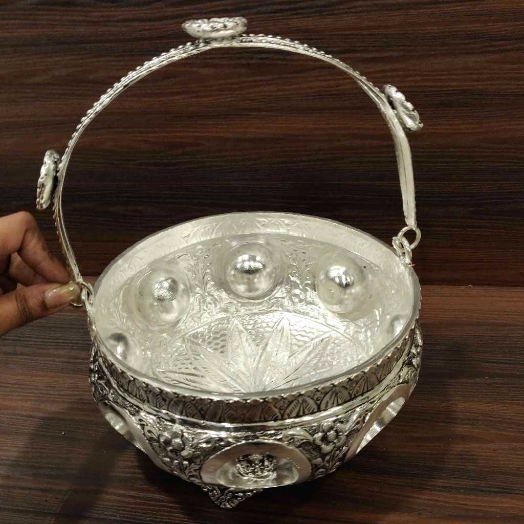 GS Antiq Astalakshmi Flower Basket 7Inch