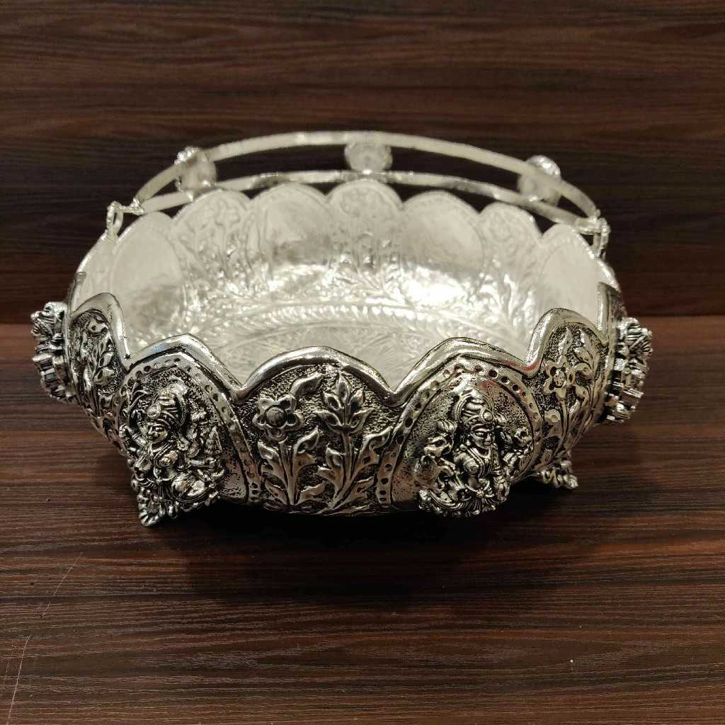 GS Antiq Astalakshmi Floral Flower Basket Big