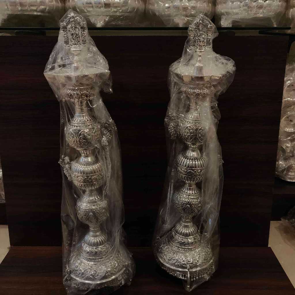 GS Antiq Diya LG Peacock 25 Inch Pair