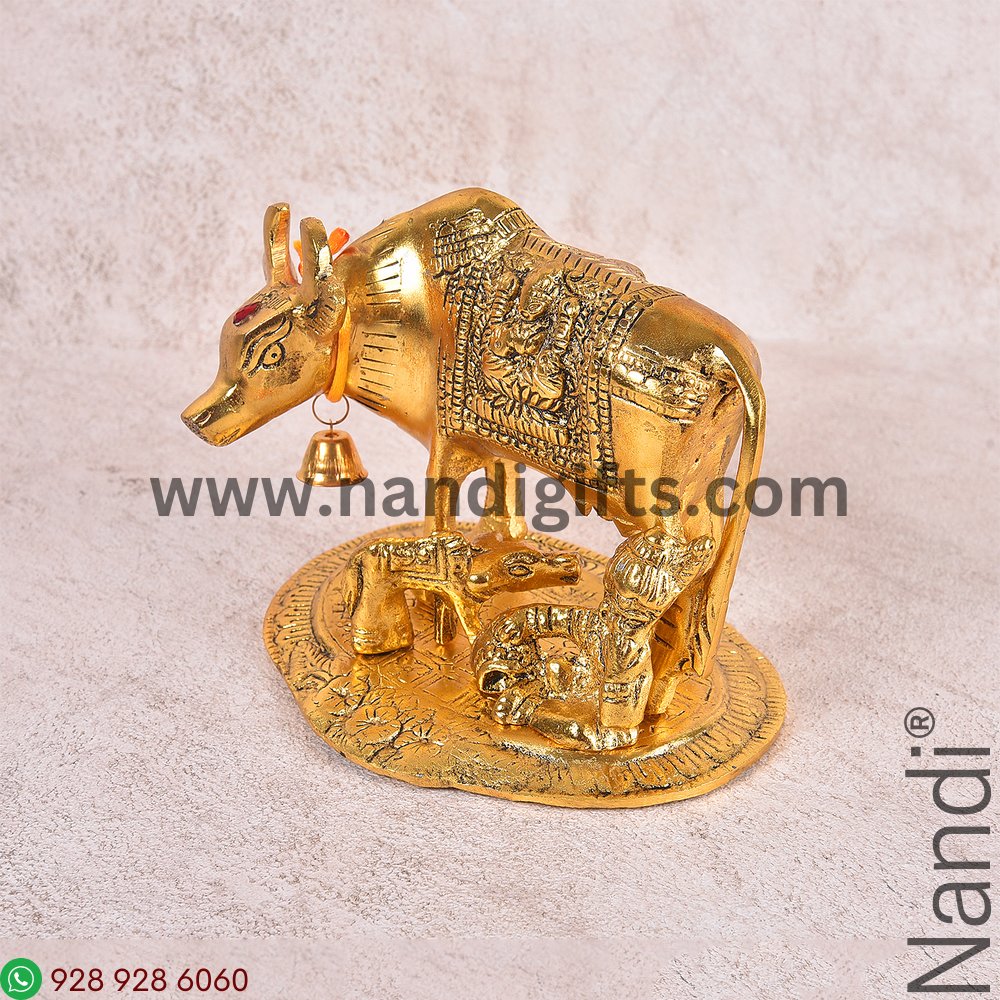 Cow And Calf Gold Finish Medium