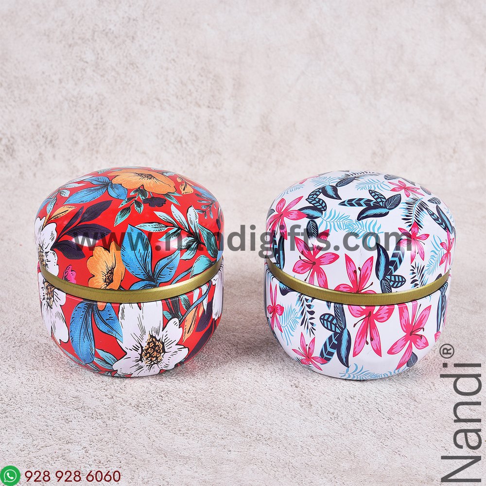 Tin Box Printed Cylindrical shape