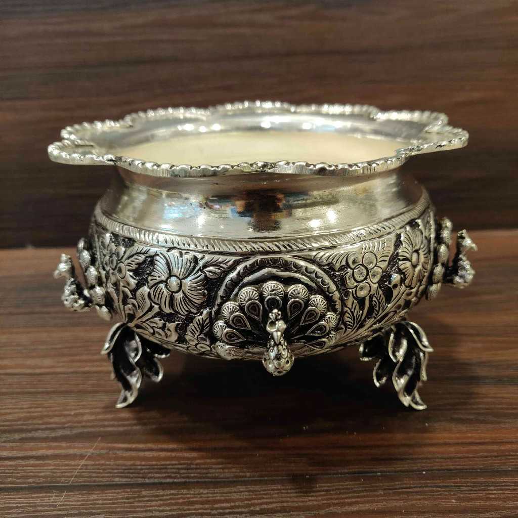 GS Antiq Flower Peacock Bowl 5 Inch