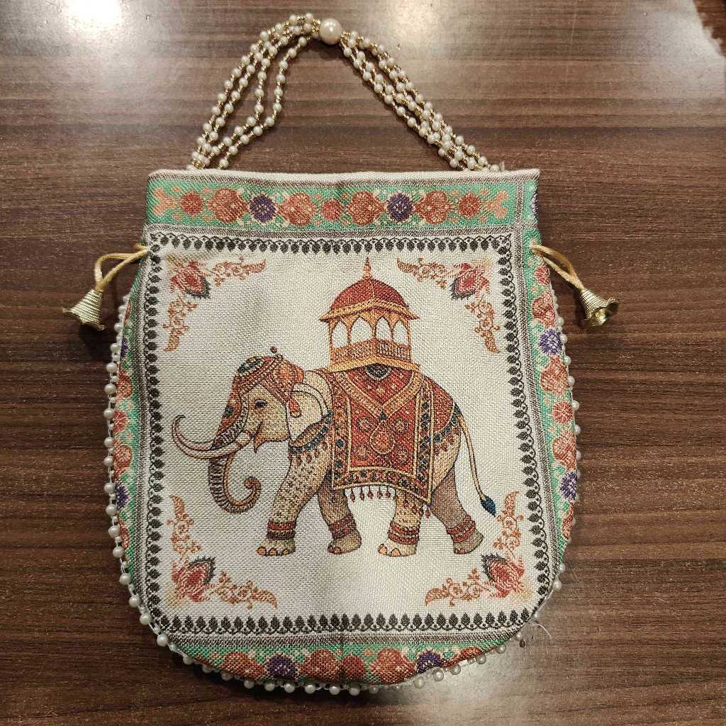 Potli Flat Printed Poly Jute