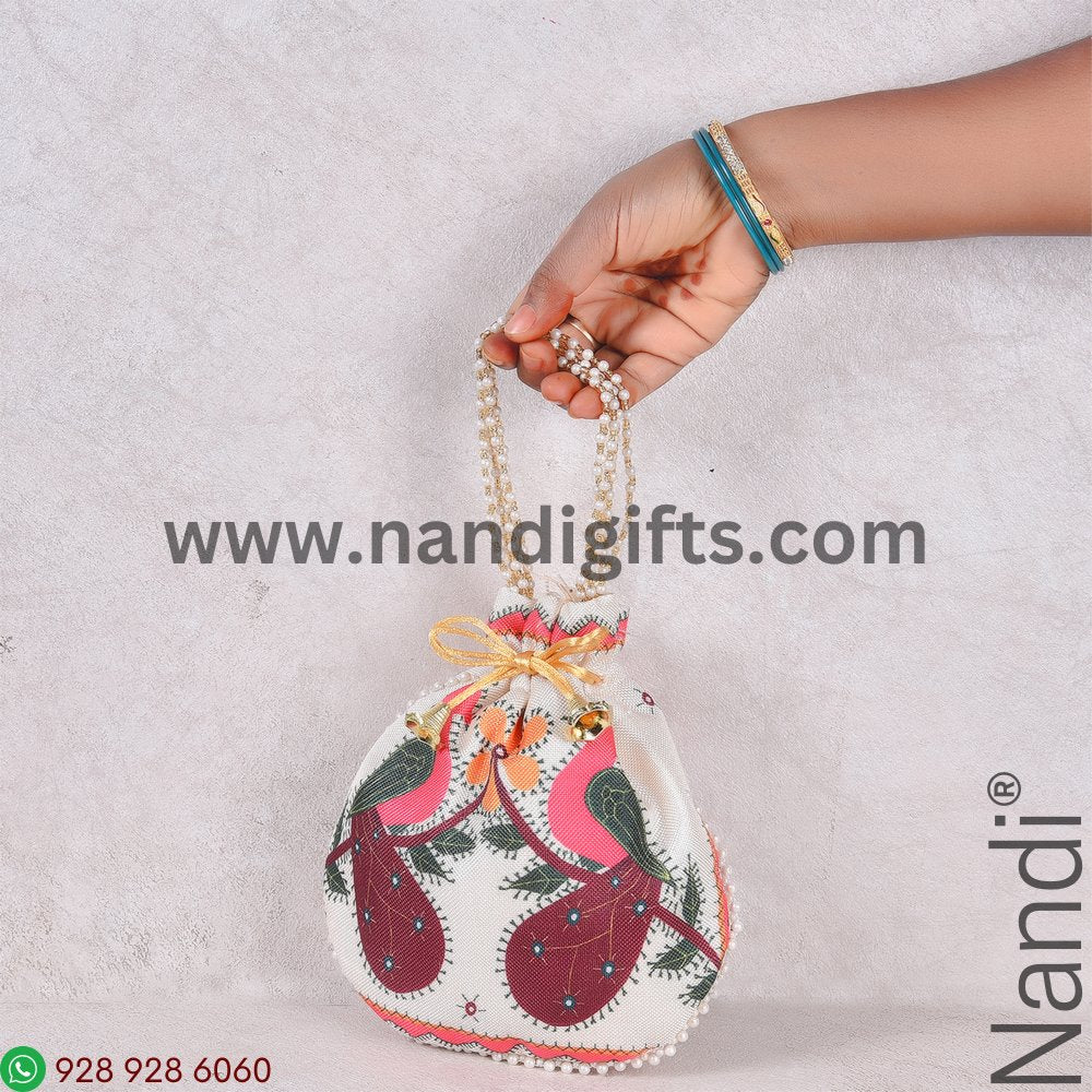 Potli Flat Printed Poly Jute