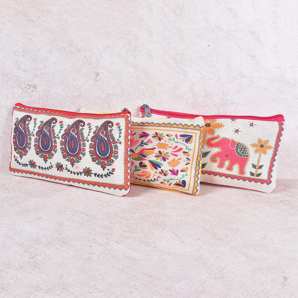 Purse Printed Poly Jute Fabric