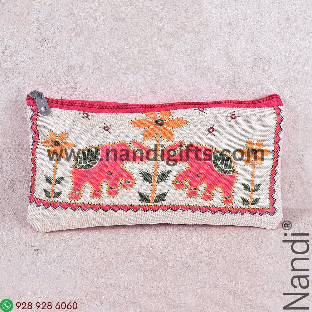 Purse Printed Poly Jute Fabric