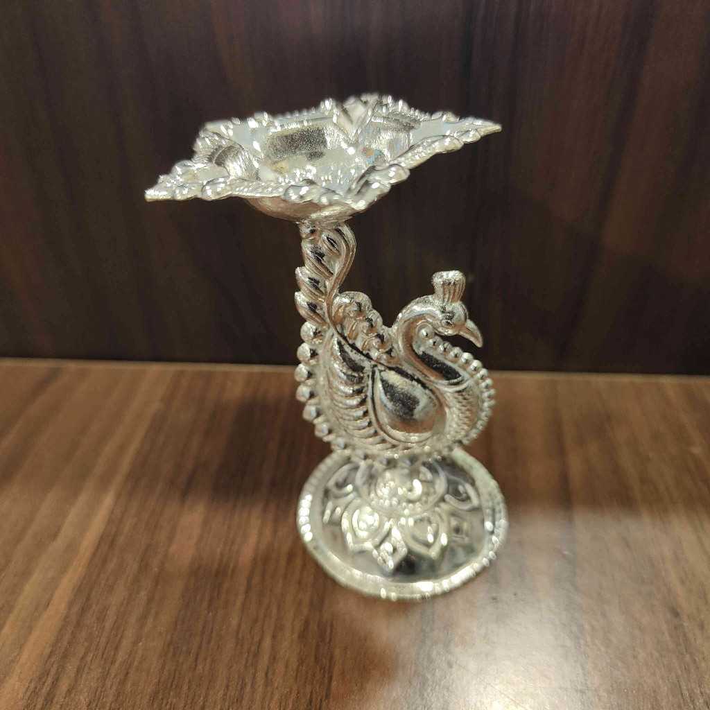 GSB Peacock Panchmuki-Leaf Diya Assorted