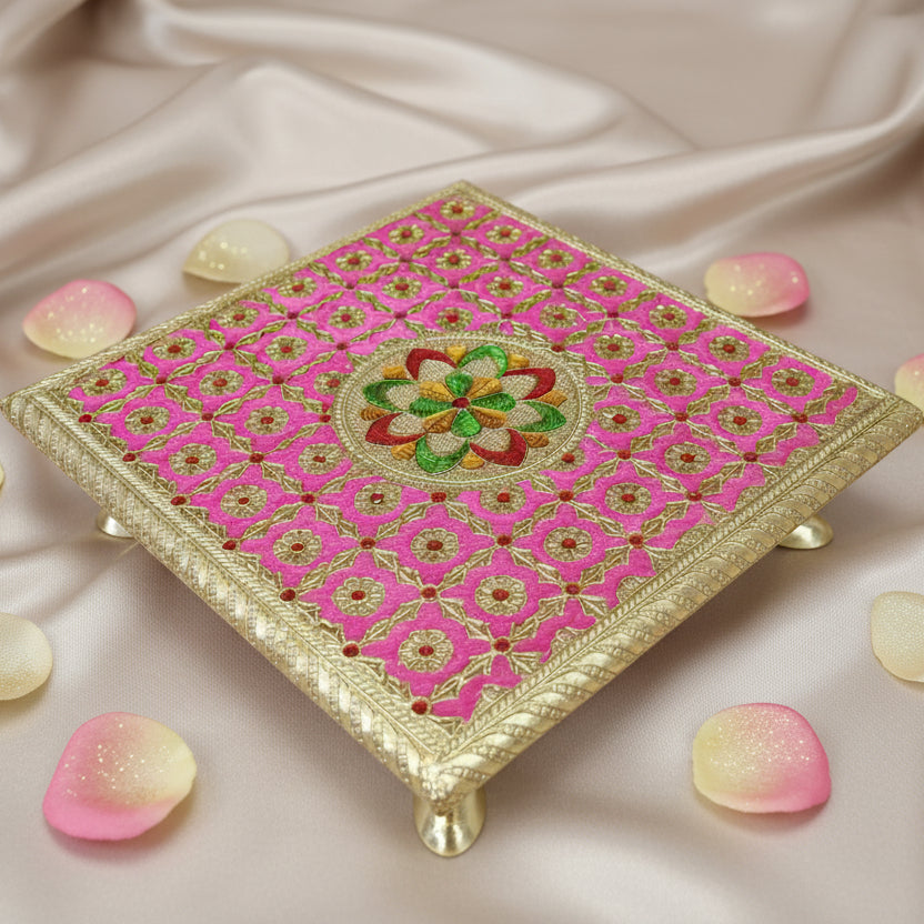 Rangoli Pastel Colour Chowki 8x8