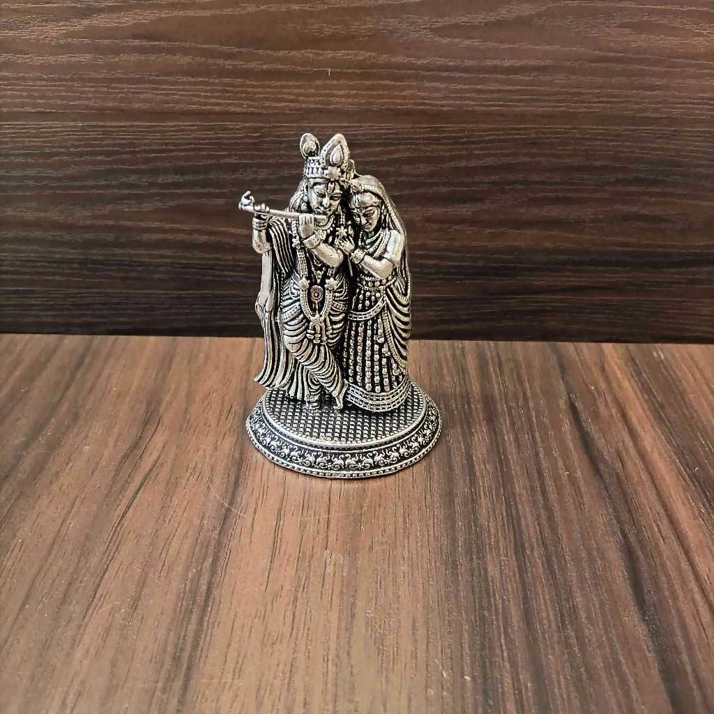 Antiq German Silver Radahkrishna 3Inch
