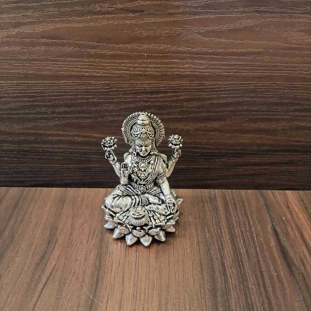 Antiq German Silver Kamal Lakshmi 2.5 Inch