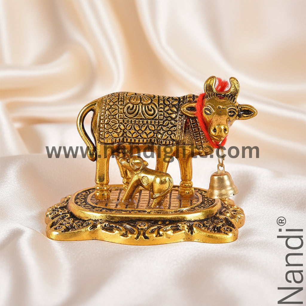 Cow N Calf Golden Antiq Small