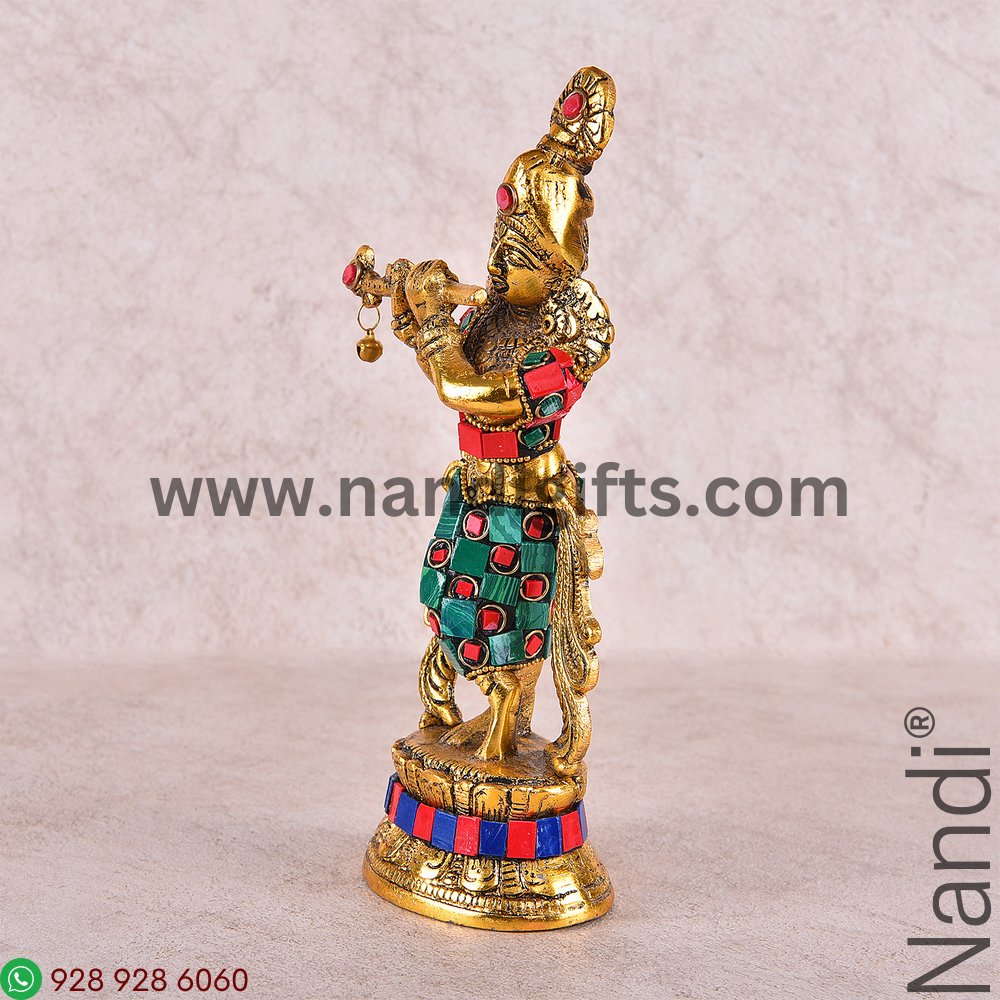 KRISHNA FLUTE STANDING STONE WORK