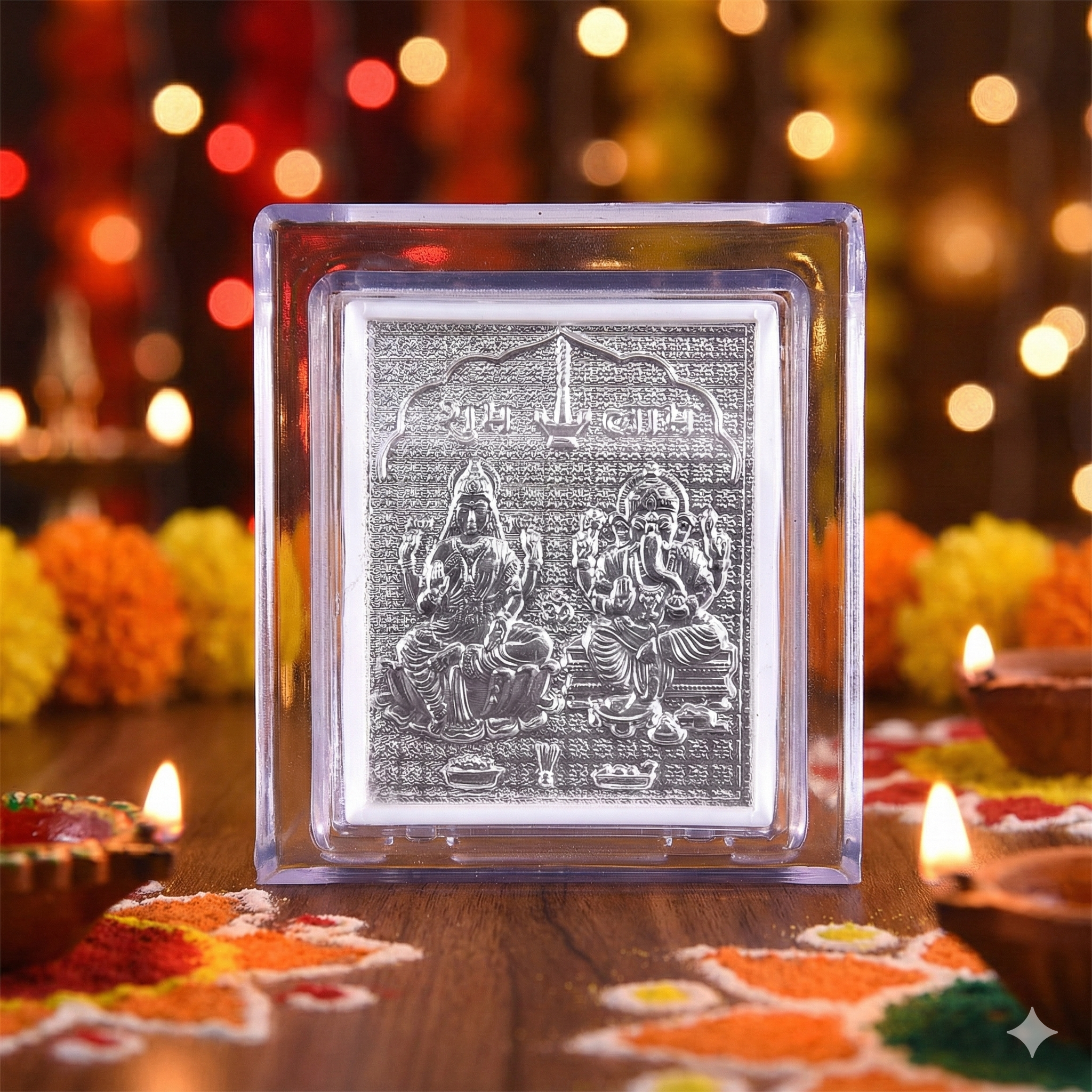 acrylic frame of lakshmi ganesh