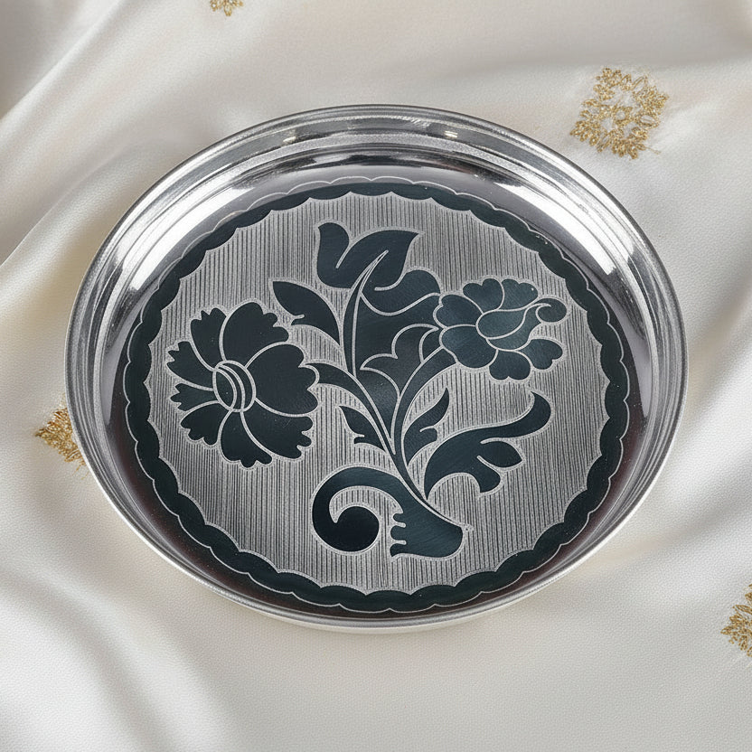 GS PLAIN FLOWER ENGRAVE PLATE 6