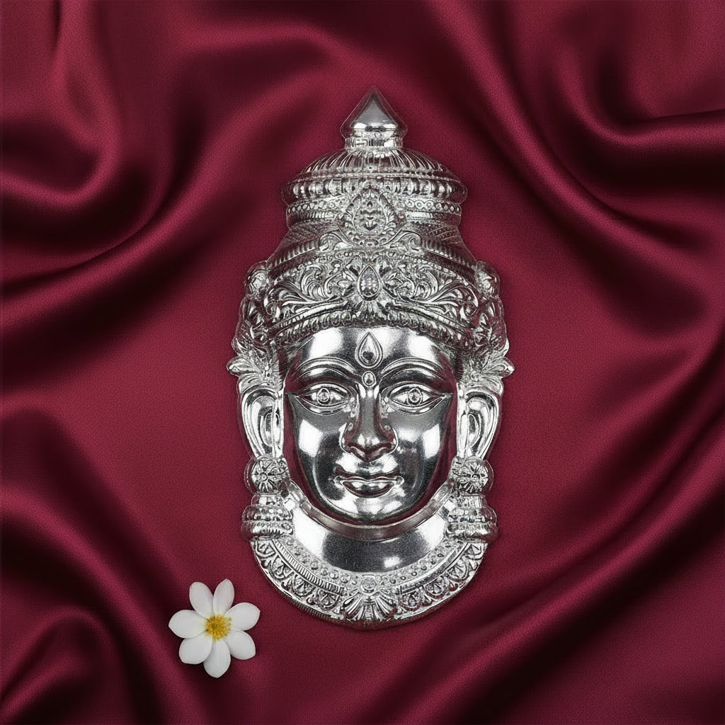 German Silver Lakshmi Face Big