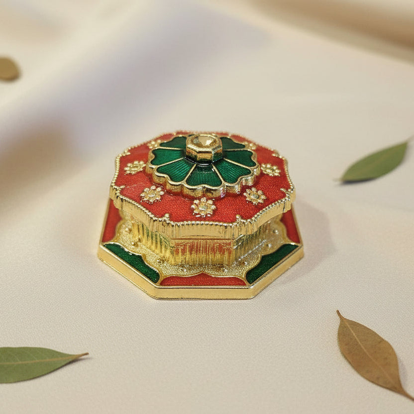 Mina Kumkum Box Hexagon