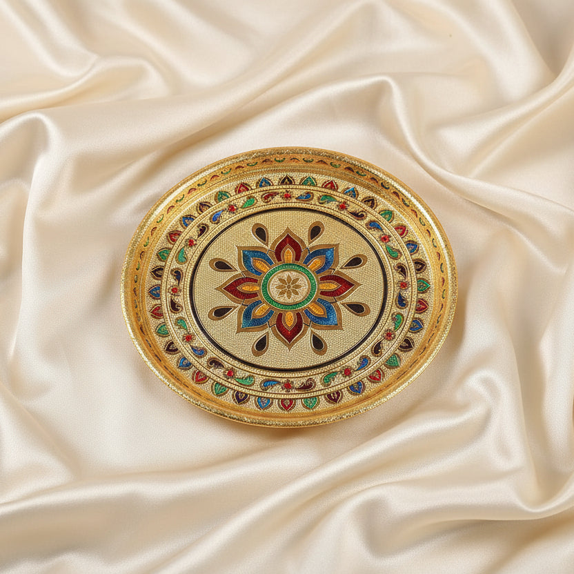 Minakari Pooja Thali Spl 7Inch