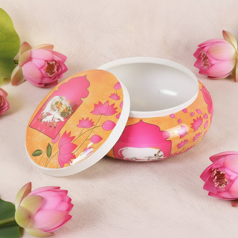 Pichwai Printed Matka Box Big