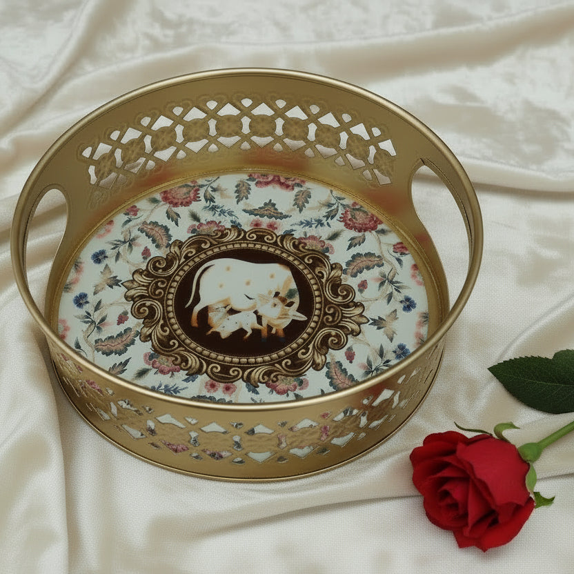 Pichwai Plate Round 6 Inch