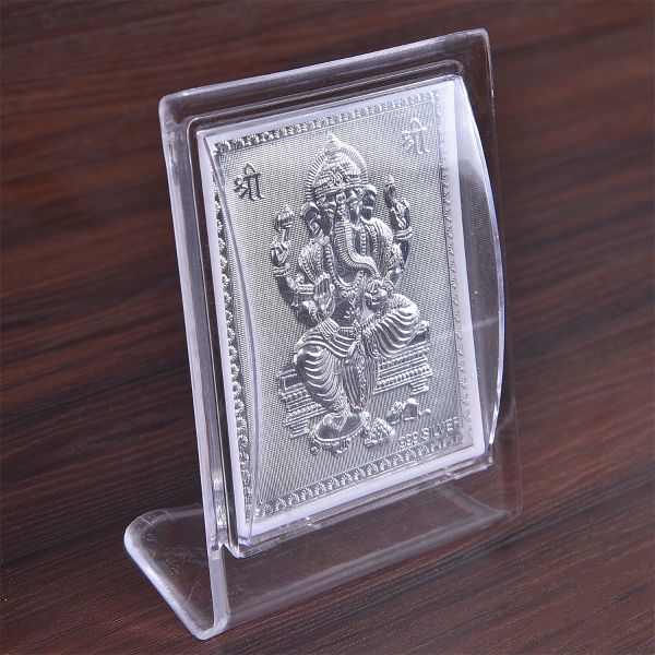 Ganesh 999 Silver Photo Stand Medium