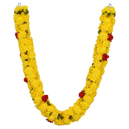 Artificial Sevanthi Mala String Yellow Rose