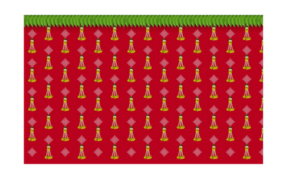 Backdrop-Red Rangoli Print