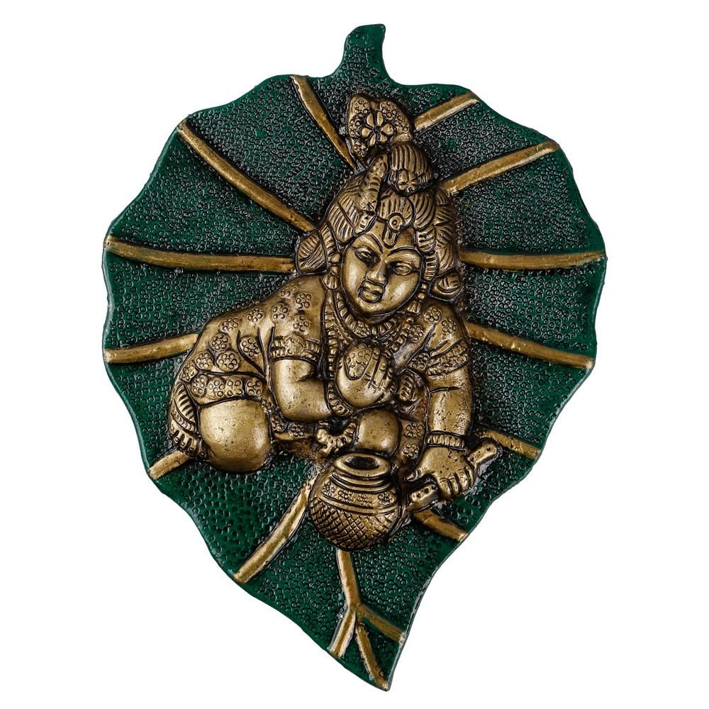 Bal Krishna Wall Hanging Green