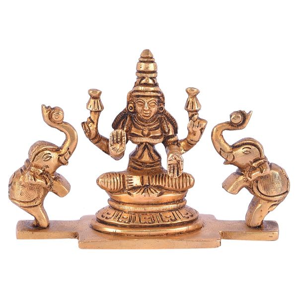 Brass Gaja lakshmi idol