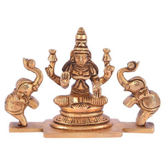 Brass Gaja lakshmi idol