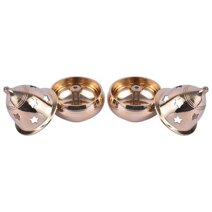 Brass Kubera Diya Pair Medium
