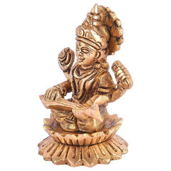Brass saraswati idol Kamal Medium