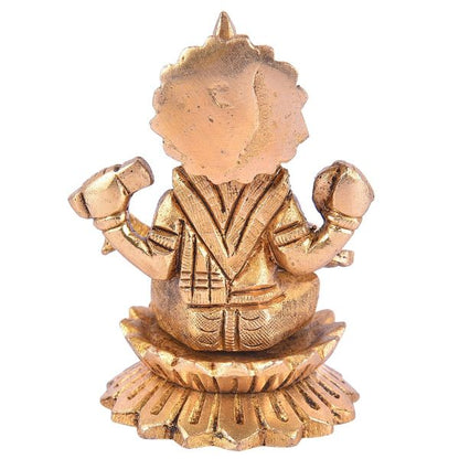 Brass saraswati idol Kamal Medium