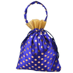 Dotted Bag With Handle Blue