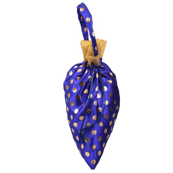 Dotted Bag With Handle Blue