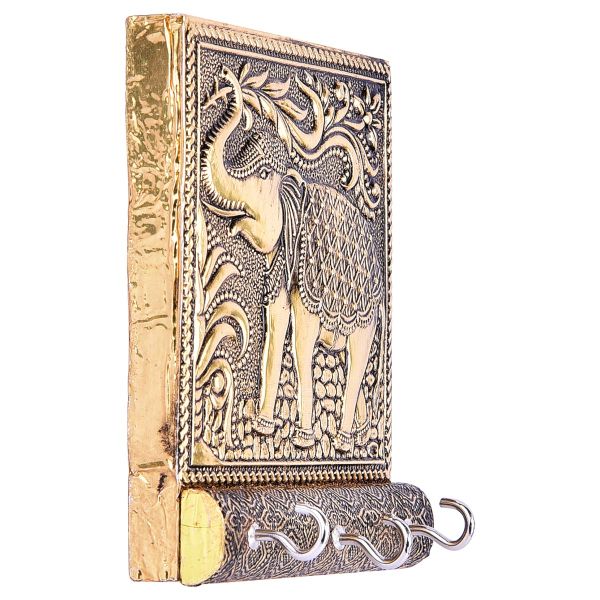 Elephant German Oxidized Key Holder