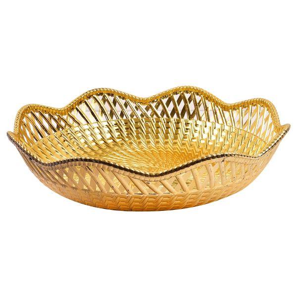 Fiber Waves Bowl Big gold