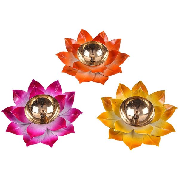 Flower Petal Brass Diya Big