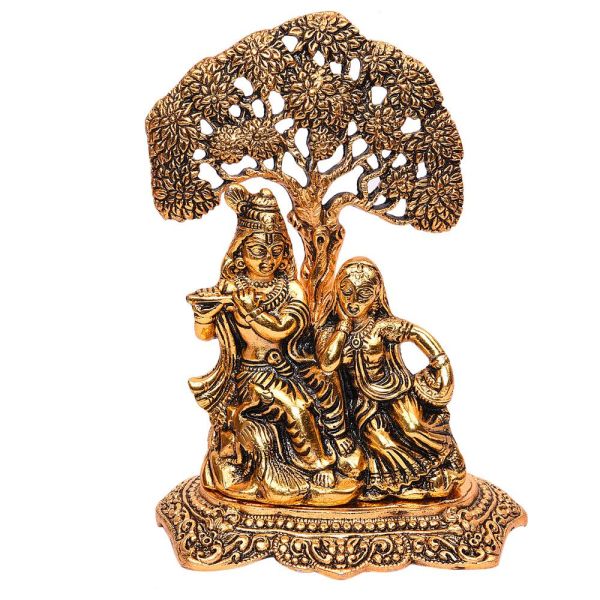 Radhakrishna Tree Golden Antiq Fine